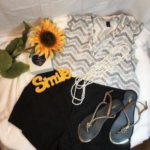 NWOT Nicole Black Lace Mini Shorts